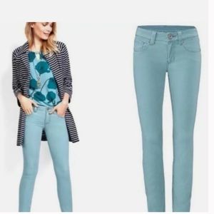 CAbi Skinny Curvy Teal Jeans